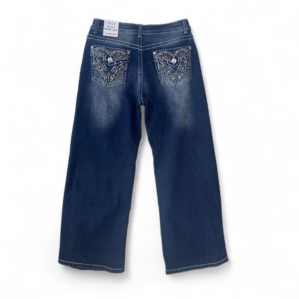Dark jeans rhinestones details - Picture 4 of 6